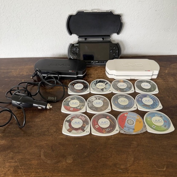 PSP Other - Sony PSP Bundle 12 UMD Games Movies Cases Tested Working READ Description
